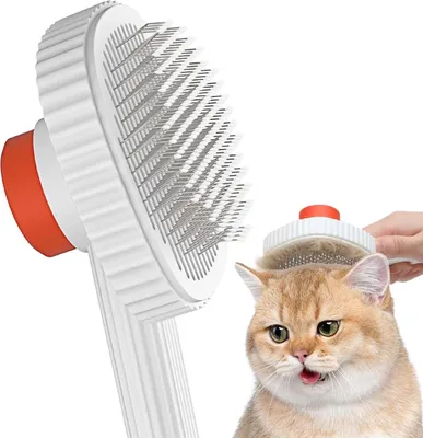 Obrázek produktu pro ACE2ACE Kartáč pro kočky Samočistící, na dlouhou a krátkou srst, podsadu, zamotání, s knoflíkem