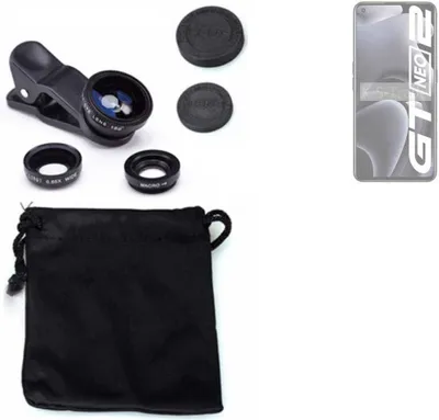 Produktbild von K-S-Trade Smartphone Kamera Linsen Set Kompatibel mit Realme Gt Neo 2 3in1 Clip-On Kamera Adapter Macro Weitwinkel FishEye Fischauge Objektiv Linse