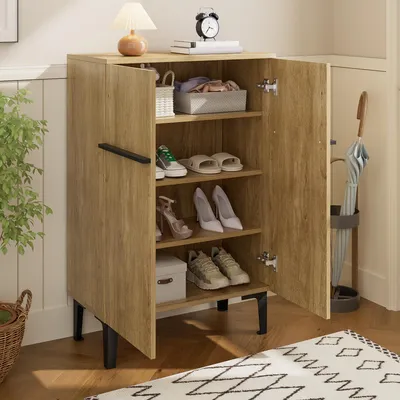 Produktbild von STILVORA Schuhschrank mit Doppeltüren, Aufbewahrungsschrank mit großem Stauraum und verstellbaren Einlegeböden, für Flure, Eingangsbereiche und schmalere Räume