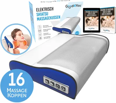 Produktbild von Good4You Elektrisches Shiatsu Massagekissen - Massagegerät für Nacken, Schultern, Rücken, Beine, Bauch, Füße