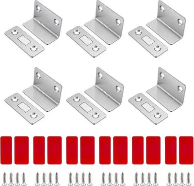 Immagine prodotto di Serrature magnetiche per porte - 12 pezzi - Magneti ultrasottili e invisibili per ante di armadi - Sistemi di blocco magnetici per porte - Magneti doppi - Magneti per cassetti - Sistemi di blocco magnetici per ante di armadi