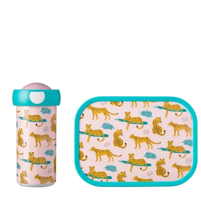 Produktbild von Mepal - Campus Pausenset - Lunchset mit Verschlussbecher und Brotdose - leopard