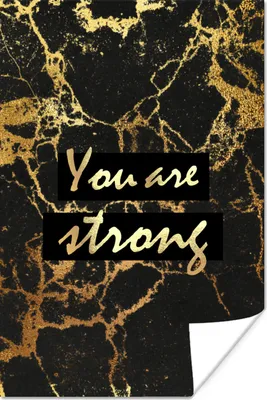 Produktbild von MuchoWow® Poster Zitat - Motivation - Gold - Marmor 60x90 cm - Wanddekoration