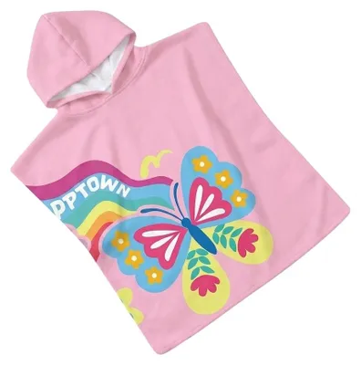 Obrázek produktu pro Dětské pončo BUTTERFLY růžové, Obrázek vytvořený pomocí AI