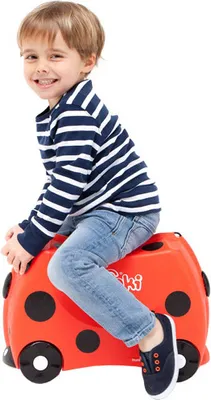 Produktbild von trunki Ride-On Koffer befahrbarer Kindertrolley 46 cm Marienkäfer Harley