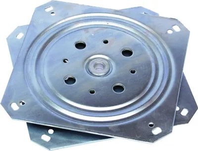 Produktbild von Drehkranz Schwerlast 155 x 155 mm Drehbeschlag 360° kugelgelagert Drehteller Stahl Druck-Kugellager 150 kg Schwenkauszug mit Drehplatte Möbel Schränke