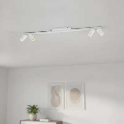 Productafbeelding van 4-lichts plafondlamp Oso wit, AI-gegenereerde afbeelding