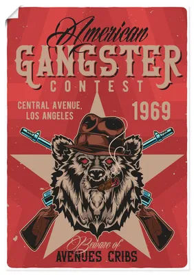 Produktbild von ARTland Poster American Gangster Größe: 90x130 cm
