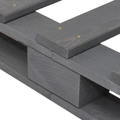 Produktbild von vidaXL Palettenbett Grau Massivholz Kiefer 120×200 cm