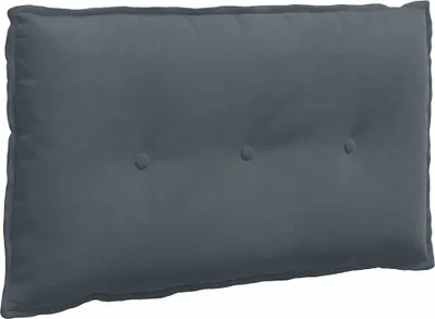 Image de vidaXL Coussin dorsal gris foncé 80 x 50 cm Tissu velours côtelé