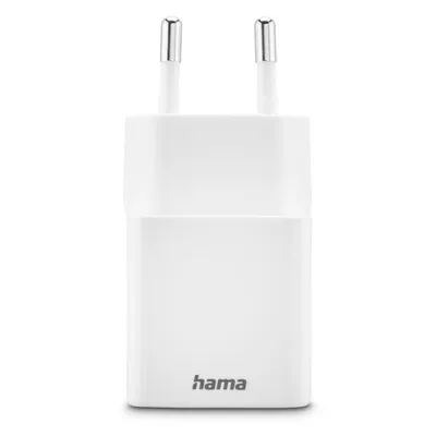 Produktbild von Hama Schnellladegerät, 1x USB-C, 1x USB-A, Mini-Ladegerät, PD, 30 W, Weiß