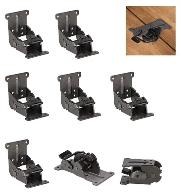 Image de Système de verrouillage pliable pour supports de meubles, lot de 8 pièces