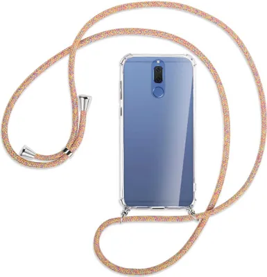 Produktbild von Handykette Backcover-Schutzhülle mit Band (Metall silberfarben) für Huawei Mate 10 Lite / G10 - Rainbow