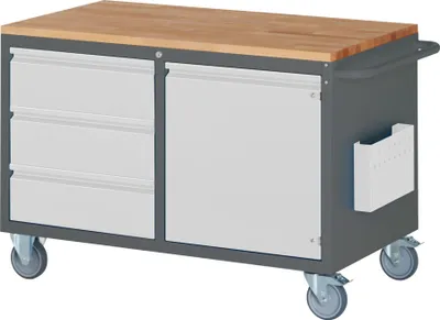 Produktbild von STIER Montagewagen Premium mit 3 Schubladen und 1 Flügeltür BxTxH 1145x650x795 mm