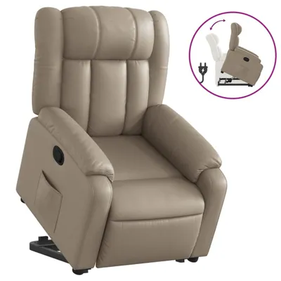 Produktbild von vidaXL Relaxsessel mit Aufstehhilfe Cappuccino-Braun Kunstleder