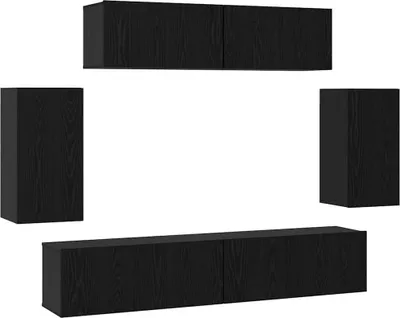 Immagine prodotto di vidaXL Set di mobili TV 6 pezzi in rovere nero con materiale a base di legno