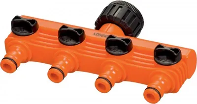 Obrázek produktu pro Šroubení na kohoutek s čtyřcestným ventilem 1/2" 3/4" Stocker s eurozávěsem