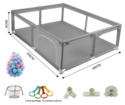 Obrázek produktu pro Ohrádka pro děti - model HN-669-1820 - velká - prodyšná síťovina - skládací - bezpečnostní bariéra - motiv zvířat - barva HN-669-1820