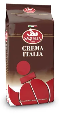 Produktbild von Saquella Crema Italia Espresso 1 Kg echt italienisch und stark im Geschmack ganze Bohne