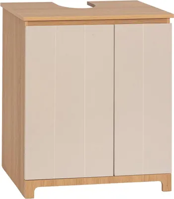 Produktbild von Waschbeckenunterschrank mdf 2 türen 1 regal innen - rivoli - Tendance