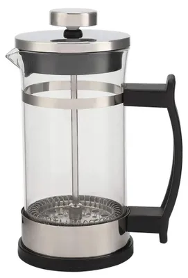 French Press Kaffeebereiter, 350 ml, Edelstahl & Glas