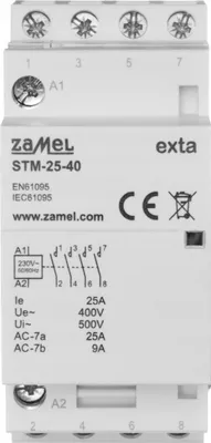 Produktbild von Modulares Installationsschütz 25A, 4xNO, 230V AC STM-25-40