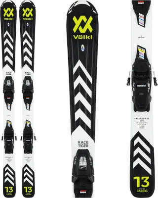 Produktbild von Völkl RACETIGER JR + VMOTION Bindung Kinderski 23/24 black/green NEU 100