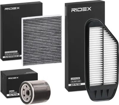 Produktbild von RIDEX Filterset Inspektionspaket Filtersatz für CHEVROLET SPARK (M300) Spark (M400)