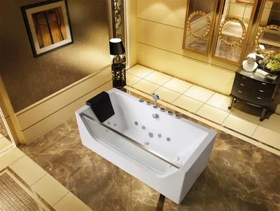 Image de Baignoire jacuzzi baignoire à bulles jets de massage bien-être confort