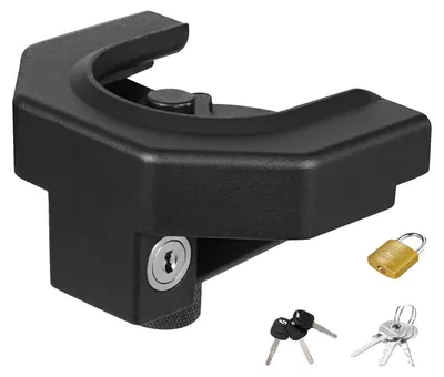 Image de Kit antivol de remorque VEVOR, compatible avec les attelages 2-5/16 pouces, antivol à bille robuste avec 3 clés & cadenas, convient aux camping-cars, bateaux, remorques