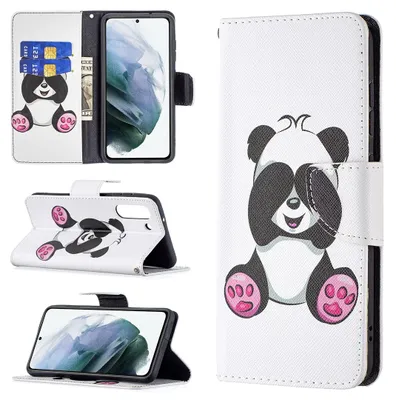 Produktbild von Für Samsung Galaxy S21 FE Kunst-Leder Handy Tasche Motiv 3 Hülle Case Etuis Neu