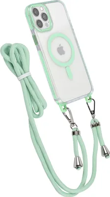 Immagine prodotto di Custodia posteriore TUNIQ per iPhone 12 Pro Max - cordino da collo - Magsafe - Verde
