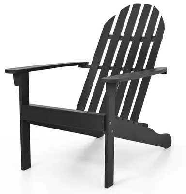 Immagine prodotto di Sedia Adirondack in legno di acacia, sedia da giardino con schienale alto e braccioli larghi, poltrona da giardino ergonomica con seduta inclinata, resistente fino a 180 kg, ideale per terrazza, giardino e balcone