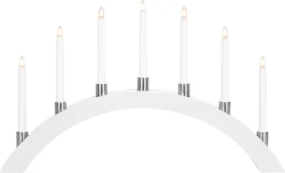 Produktbild von Best Season Fensterleuchter "Tall-Bow" 7-flammig ca.40 x 67 cm aus Holz/Metall, Farbe weiß