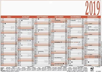 Image de Zettler 904-0000 Calendrier de table - A5 horizontal, 6 mois / 1 page, carton