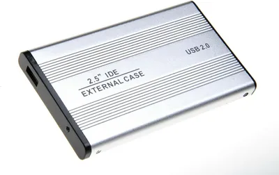 Produktbild von Festplattengehäuse Case 2,5 Zoll IDE USB 2.0 Festplatten Gehäuse silber NEU