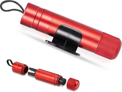 Image de Marteau de secours compact et portable avec coupe-ceinture et brise-vitre - Rouge