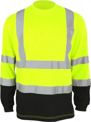 Produktbild von Langarm-Shirt in Warnfarbe, fluoreszierend 175 g/m² Gelb S