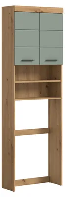 Produktbild von Waschmaschinenaufsatz Scout Xonox - Artisan Eiche & Salbeigrün - 63x191x24 cm