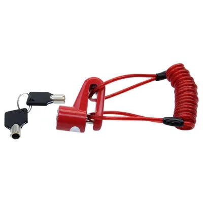 Produktbild von Bremsscheibenschloss + Erinnerungskabel Motorrad Moped Roller Fahrrad Schloss