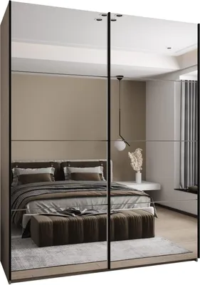 Produktbild von MEBLE KRYSPOL LUX 2 Schrank - 245,5x190x64cm - Kaschmir, Kaschmir, Schwarz
