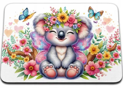 Obrázok produktu pre Podložka pod myš 36 x 29 cm – Motív: medveď a koala