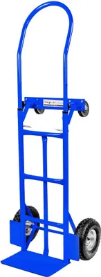 Image de Chariot de magasinage broyeur Mega-M 2 en 1 de transport bleu 250 kg carton N