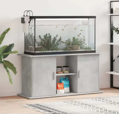 Produktbild von "2026 Promotion" Aquariumständer Betongrau 121x41x58 cm Holzwerkstoff - Sonstiges Aquarienzubehör CC29793