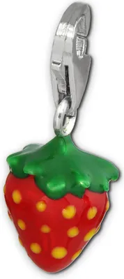 Produktbild von SilberDream Charm Armband Anhänger Erdbeere rot 925 Echt Silber FC3022R