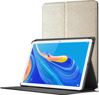 Obrázok produktu pre Puzdro pre tablet Huawei MediaPad M6 10,8", uzavreté, s krytom, lesklá zlatá farba