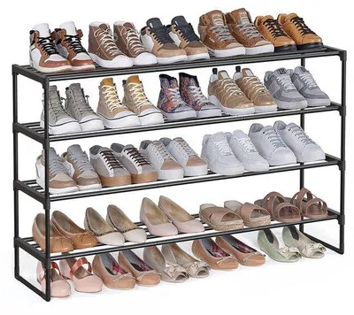 Produktbild von Schuhstandsärgerl mit Metallgestell für 25-30 Paare, 30 x 117 x 75 cm, Kunststoffverbindung.