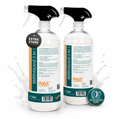 Produktbild von INOX® 2x1L Reifenglanz 2:1 Kunststoffpflege & Gummipflege Reifenpflege Reiniger