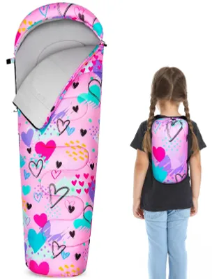 Produktbild von Kinderschlafsack für Jungen und Mädchen - 3 Jahreszeiten mit Rucksack