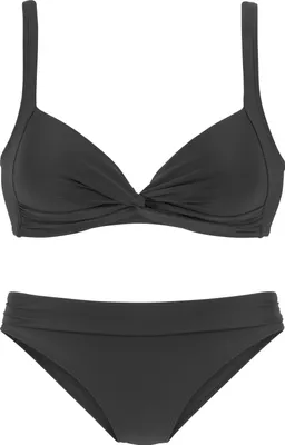 Produktbild von LASCANA Triangel-Bikini schwarz Größe 38 Cup A